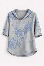 Mara | Relaxed Linen Hooded Blouse