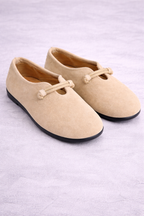 Livia | Suede Bow Slip-On Flats