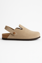 Aria | Suede Clogs with Cork Footbed