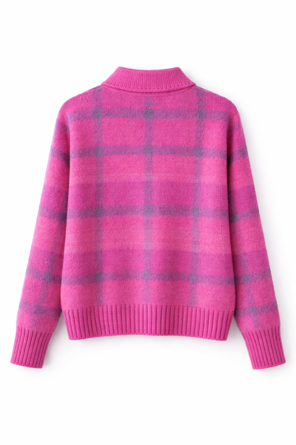 Avery | Plaid Knit Button-Up Cardigan