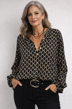 Nadia | Geometric Print Blouse