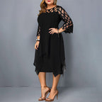 Vivienne | Elegant Mesh Overlay Dress