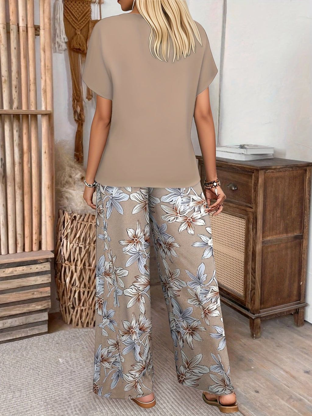 Evelyn | Elegant Floral Two-Piece Set