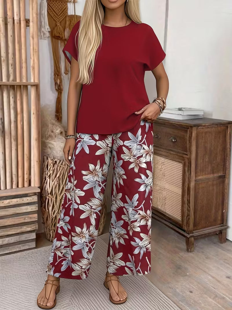 Evelyn | Elegant Floral Two-Piece Set