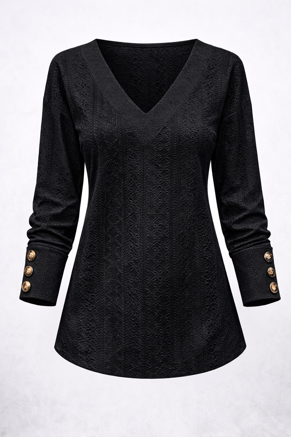 Lena | Textured V-Neck Blouse