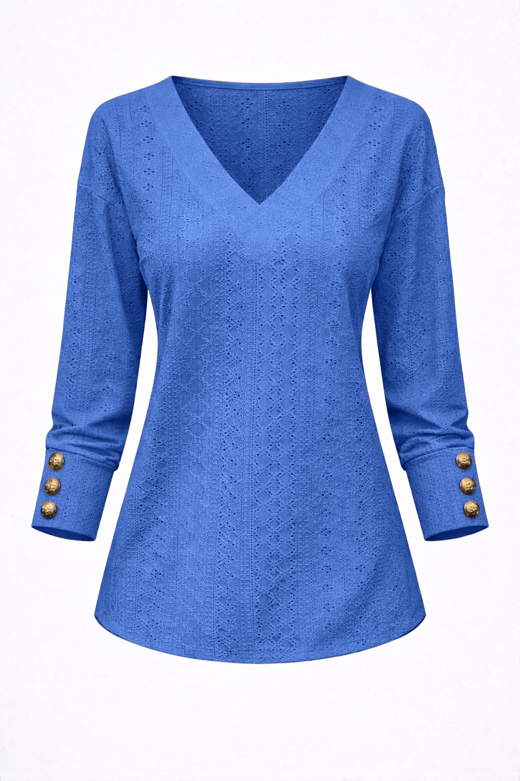 Lena | Textured V-Neck Blouse