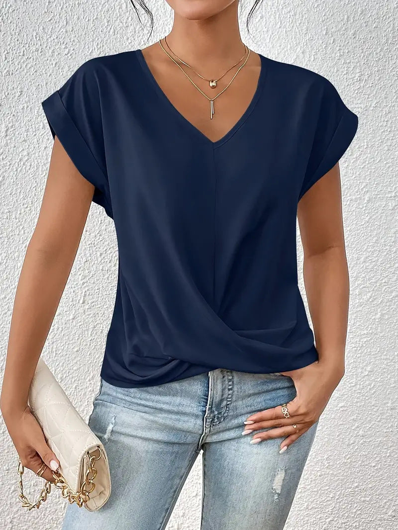 Lorainne | Tummy-Tucking V-Neck Top